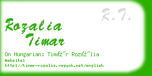 rozalia timar business card